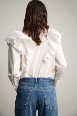 ZW COLLECTION STRAIGHT-LEG MID-RISE JEANS - Zara фото 2