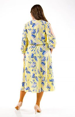 вискозное платье имитация запаха юбки - Ckc collections фото 2
