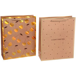 Пакет подарочный "В крафтовых тонах" 26*32*10 см