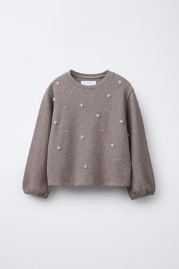 SOFT-TOUCH FAUX PEARL T-SHIRT