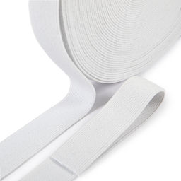 Лента эластичная 25 мм  1 мм 9с768 Б башмачная 20 м тканая белый