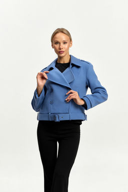 Полупальто женское демисезонное 25999 (пепельный/ёлочка) - Kankan фото 36