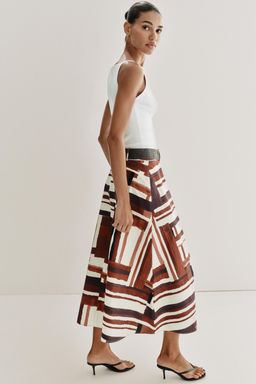 FALDA ESTAMPADA CINTUR?N / Multicolor - Zara фото 4