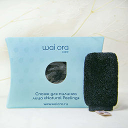 Спонж для пилинга лица Natural Peeling (Черный) - Wai ora фото 6