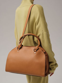 Кожаная сумка Deboro 3992 коричневый лист