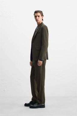 TEXTURED SUIT TROUSERS - Zara фото 4