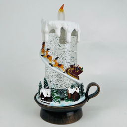 Новогодний декор Свеча стекло 24 см в ассортименте (арт. K-21)