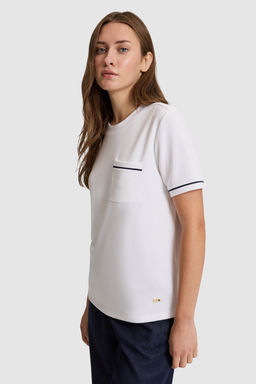 Kad_n Beyaz Bisiklet Yaka Basic Ti__rt - U.s. polo assn фото 3