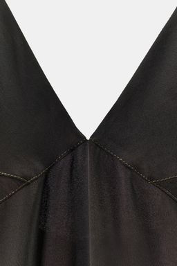 CONTRAST SEAM SATIN DRESS - Zara фото 7