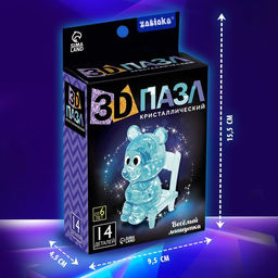 3D пазл Мышка, кристаллический, 14 деталей, цвета МИКС - Zabiaka фото 9