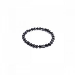 Браслет из камня Черный агат защита 6мм от дурного глаза порчи и соперниц