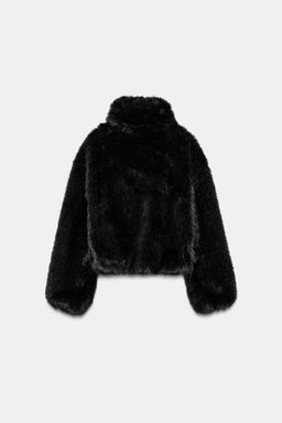 SHORT FAUX FUR COAT - Zara фото 4