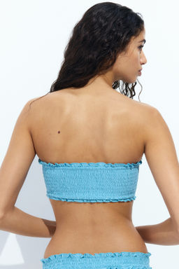 Top de bikini nido de abeja con escote bandeau - H&m фото 4