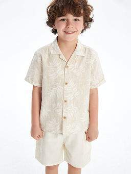 Resort Yaka Bask?l? Erkek ?ocuk G?mlek