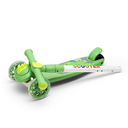Самокат 3-х кол., зеленый, PU, в коробке
