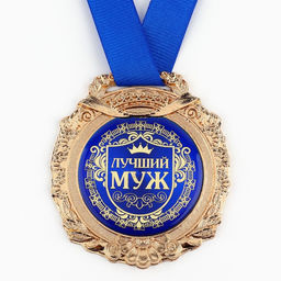 Медаль в бархатной коробке Лучший муж, d=6.5 см