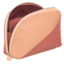 Итальянская кожаная косметичка DuDu серии Antille | пудровый - Dudubags фото 2