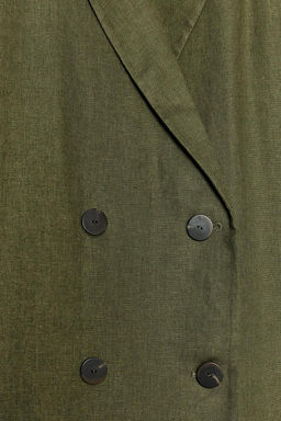 DOUBLE-BREASTED LINEN BLEND BLAZER - Zara фото 21