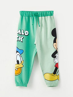 Beli Lastikli Mickey Mouse Bask?l? Erkek Bebek Jogger E?ofman Alt?