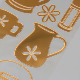 Наклейка интерьерная Время завтрака, пластик, золото, 70?30 см