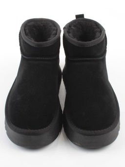 04-PF8520-1 BLACK Угги женские (натуральная замша, 100% шерсть)