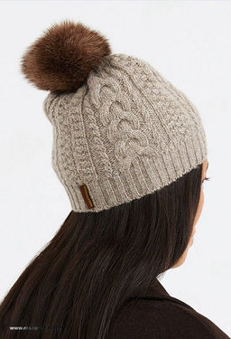 Шапка из 100% монгольской шерсти с помпоном (арт. 05103)