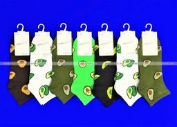 Цена за 3 пар. 3 ПАРЫ - НОСКИ ЦВЕТНЫЕ женские "АВОКАДО" укороченные - 3 ПАРЫ фактически 36-40