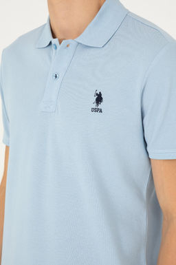 Мужская голубая базовая футболка - U.s. polo assn фото 7