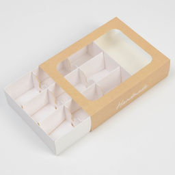 Цена за 5 шт. Коробка под 9 конфет, кондитерская упаковка «Happiness», 15.2 х 20 х 5 см