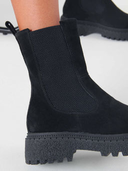 Ботинки 334.asteria.bl черный замш/Шерсть