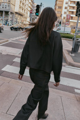 OVERSIZE SHIRT WITH CONTRAST STITCHING - Zara фото 5