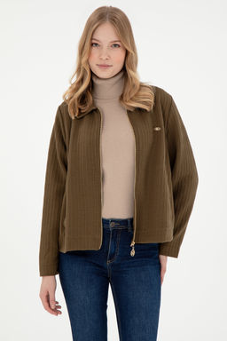 Женский свитшот цвета хаки Неожиданная скидка в корзине - U.s. polo assn фото 10