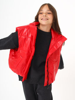 Жилет Over укороченный, красный - Inzibe фото 2