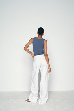 POLYAMIDE TOP WITH WIDE STRAPS - Zara фото 5