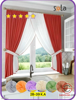 Кухонный набор тюль вуаль