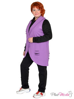 Жакет-дубленка Модель №1384 размеры 44-84 - Plusmoda фото 14