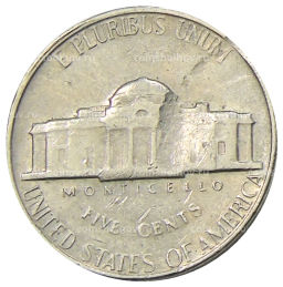 Монета 5 центов 1969 года S США