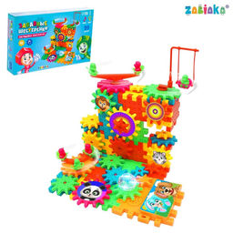 Конструктор Забавные шестерёнки, световые и звуковые эффекты, работает от батареек, 99 деталей