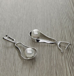 Серьги Грушка майорка белая - Agat77 фото 2