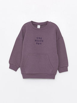 Bisiklet Yaka Uzun Kollu Bask?l? Erkek Bebek Sweatshirt ve E?ofman Alt? 2li Tak?m - Waikiki фото 2