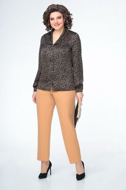 Блуза Swallow 803.2 черный+серебряный узор фото 489