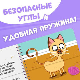 Картонная книга со стихами Найди пару. Весёлые зверята, 28 стр., Синий трактор  фото 4