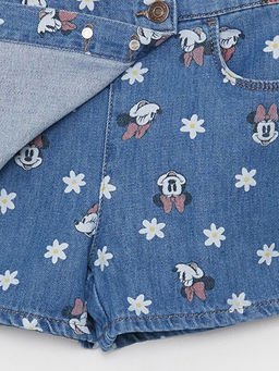Beli Lastikli Minnie Mouse Bask?l? K?z ?ocuk Jean ?ort Etek - Waikiki фото 3