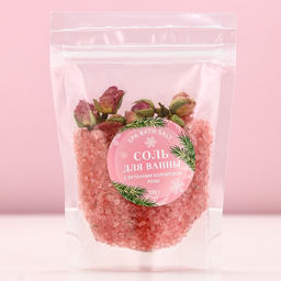Соль для ванны с бутонами розы, 150 г, Чистое счастье