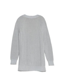 CONTE Удлиненный кардиган из итальянской пряжи с вискозой и хлопком LDK 076 shiny grey - Conte elegant фото 4