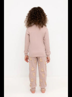 Crockid _ К 1541/кофейный,медвежонок с бантиком пижама дет