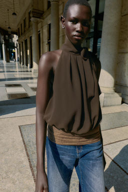 HALTER TOP WITH BOW - Zara фото 3