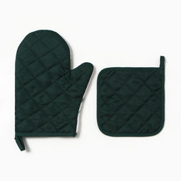 Набор кухонный Пионы варежка-прихватка 20?27 см, прихватка 17?17 см 100% п/э