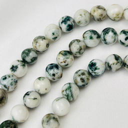 Бусины для украшений из Мохового агата (36 бусин) 37 см