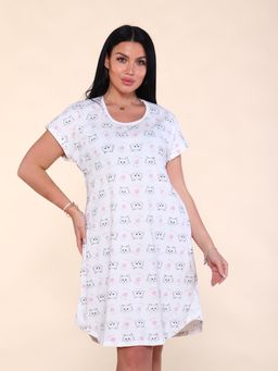 М282 Сорочка Шокате (белая кошка)